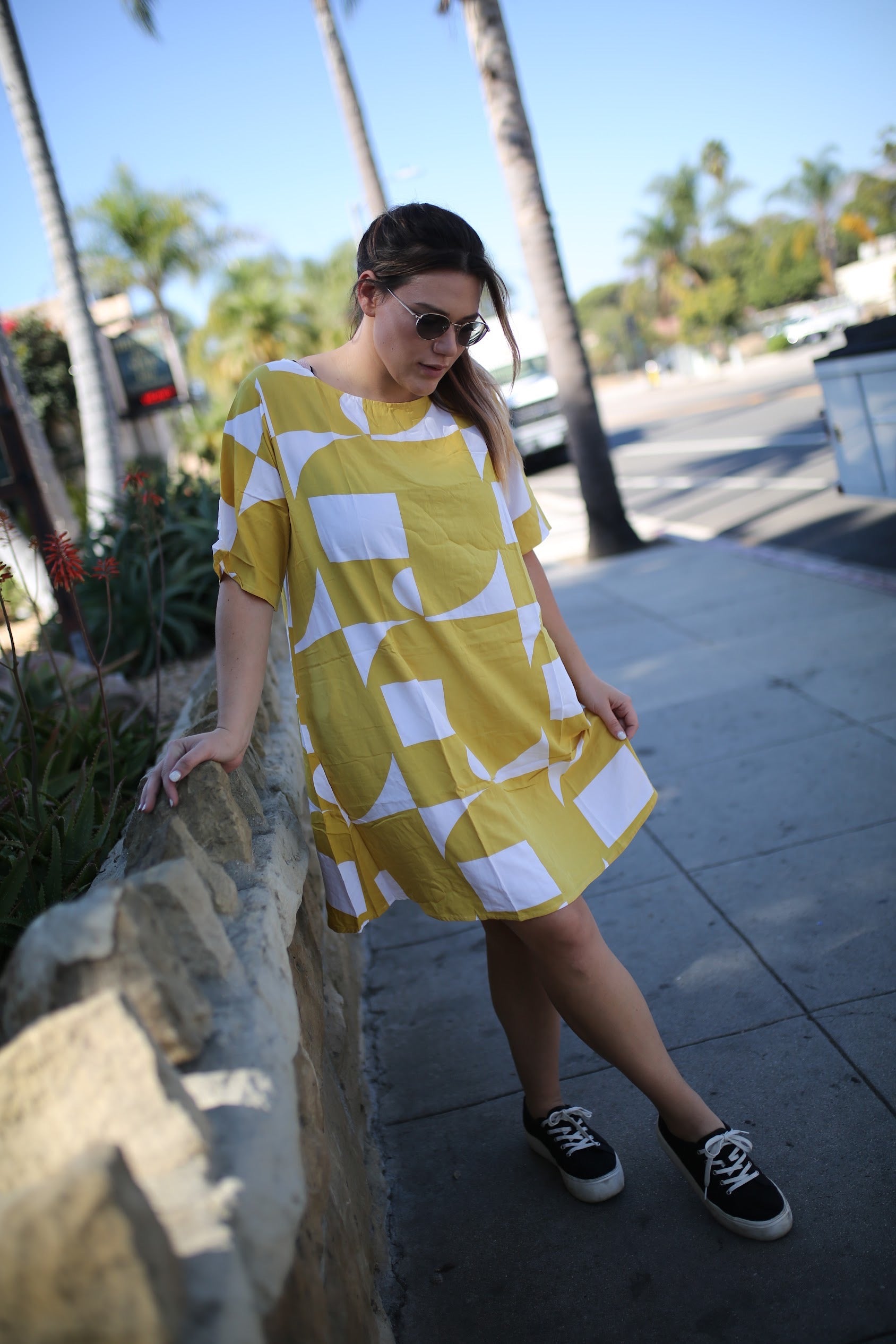 Puzzle Merokok Dress in Mustard