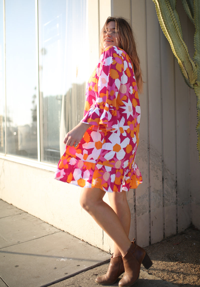 Flower Power Queen Dress in Purple