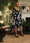 Flower Power Queen Dress in Black