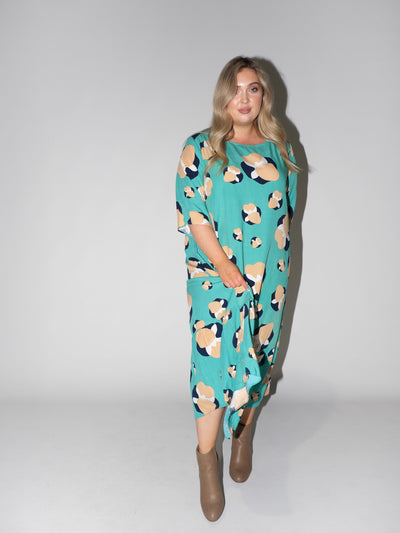 Blooming Fields Philly Dress in Teal