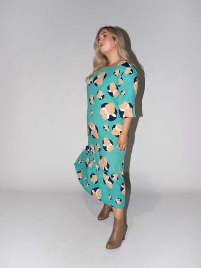 Blooming Fields Philly Dress in Teal