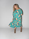 Blooming Fields Philly Dress in Teal