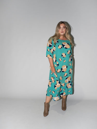 Blooming Fields Philly Dress in Teal