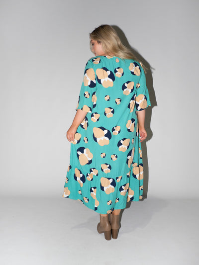 Blooming Fields Philly Dress in Teal