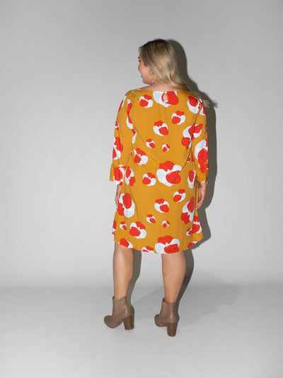 Blooming Fields Merokok Dress in Mustard