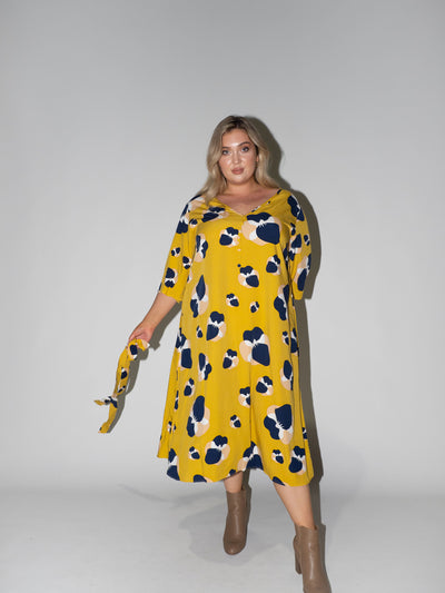 Blooming Fields Charlotte Dress in Yellow