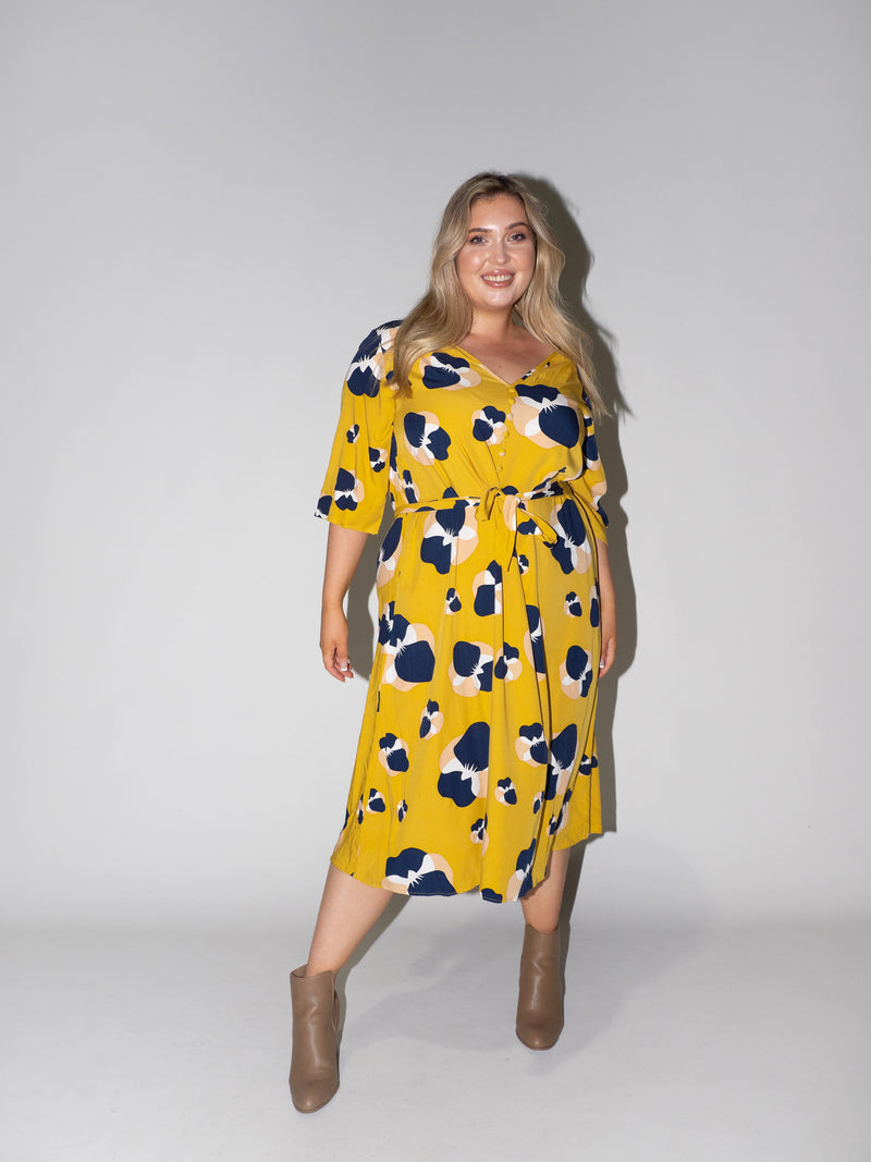 Blooming Fields Charlotte Dress in Yellow