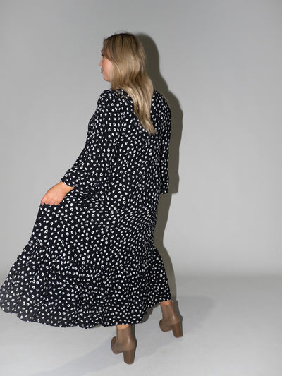Leopard Philly Dress in Black