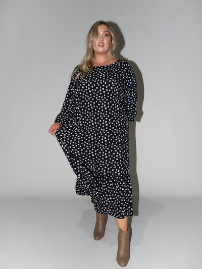 Leopard Philly Dress in Black