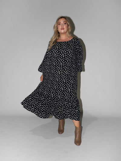 Leopard Philly Dress in Black
