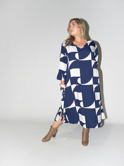 Puzzle Charlotte Dress in Navy