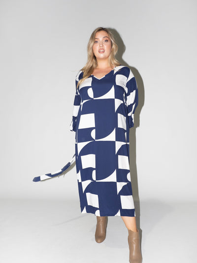 Puzzle Charlotte Dress in Navy