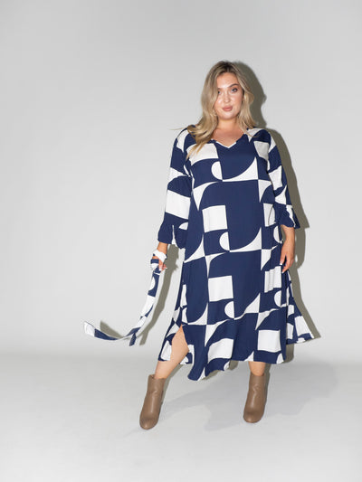 Puzzle Charlotte Dress in Navy