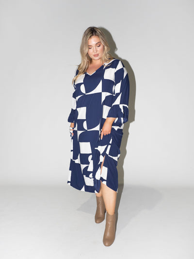 Puzzle Charlotte Dress in Navy