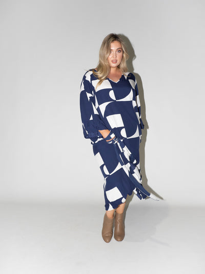 Puzzle Charlotte Dress in Navy