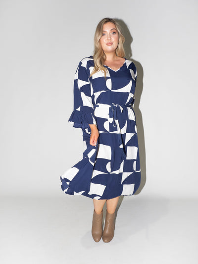 Puzzle Charlotte Dress in Navy