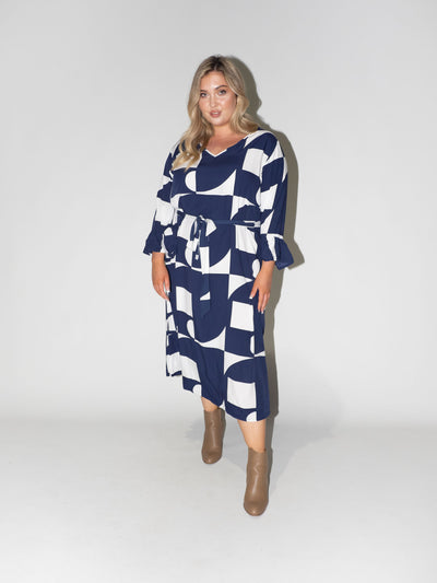 Puzzle Charlotte Dress in Navy
