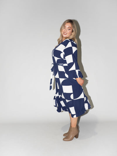 Puzzle Charlotte Dress in Navy
