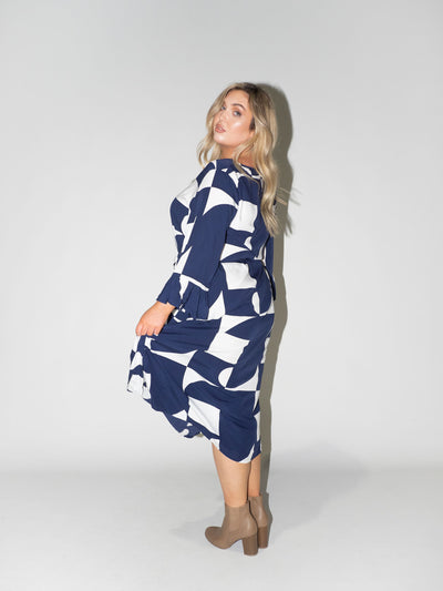 Puzzle Charlotte Dress in Navy