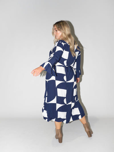 Puzzle Charlotte Dress in Navy