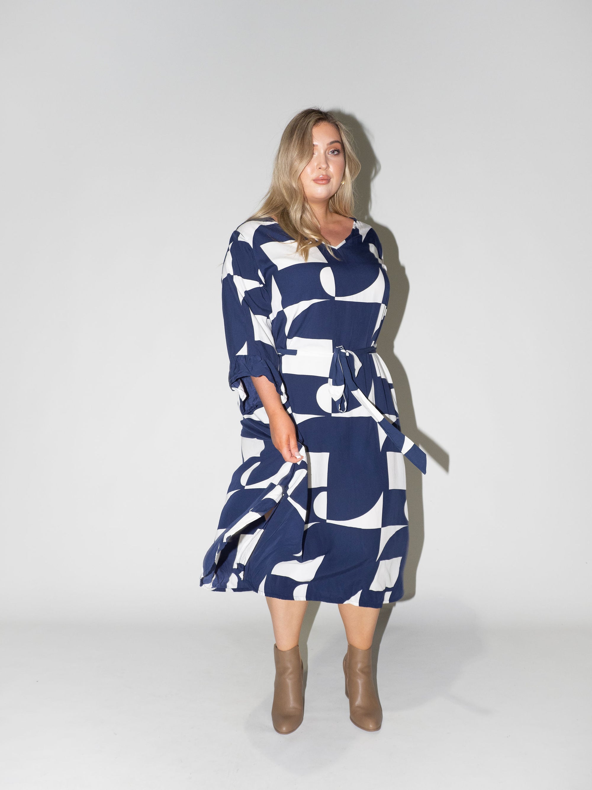 Puzzle Charlotte Dress in Navy
