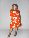 Puzzle Queen Dress in Red
