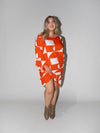 Puzzle Queen Dress in Red