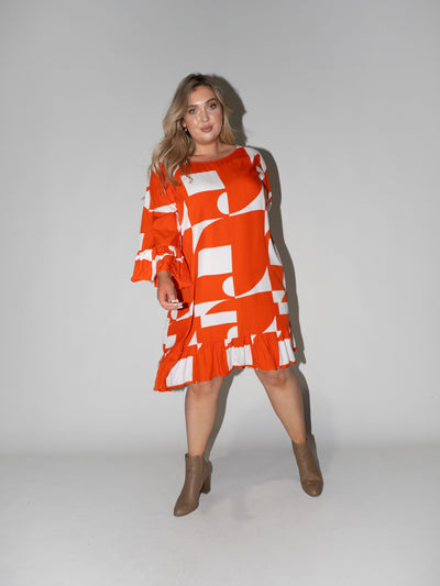 Puzzle Queen Dress in Red