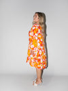Flower Power Frill Dress in Red