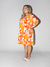 Flower Power Frill Dress in Red