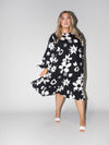 Flower Power Queen Dress in Black