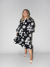 Flower Power Queen Dress in Black