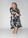 Flower Power Queen Dress in Black