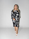 Flower Power Queen Dress in Black