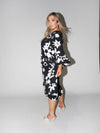 Flower Power Queen Dress in Black