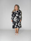 Flower Power Queen Dress in Black