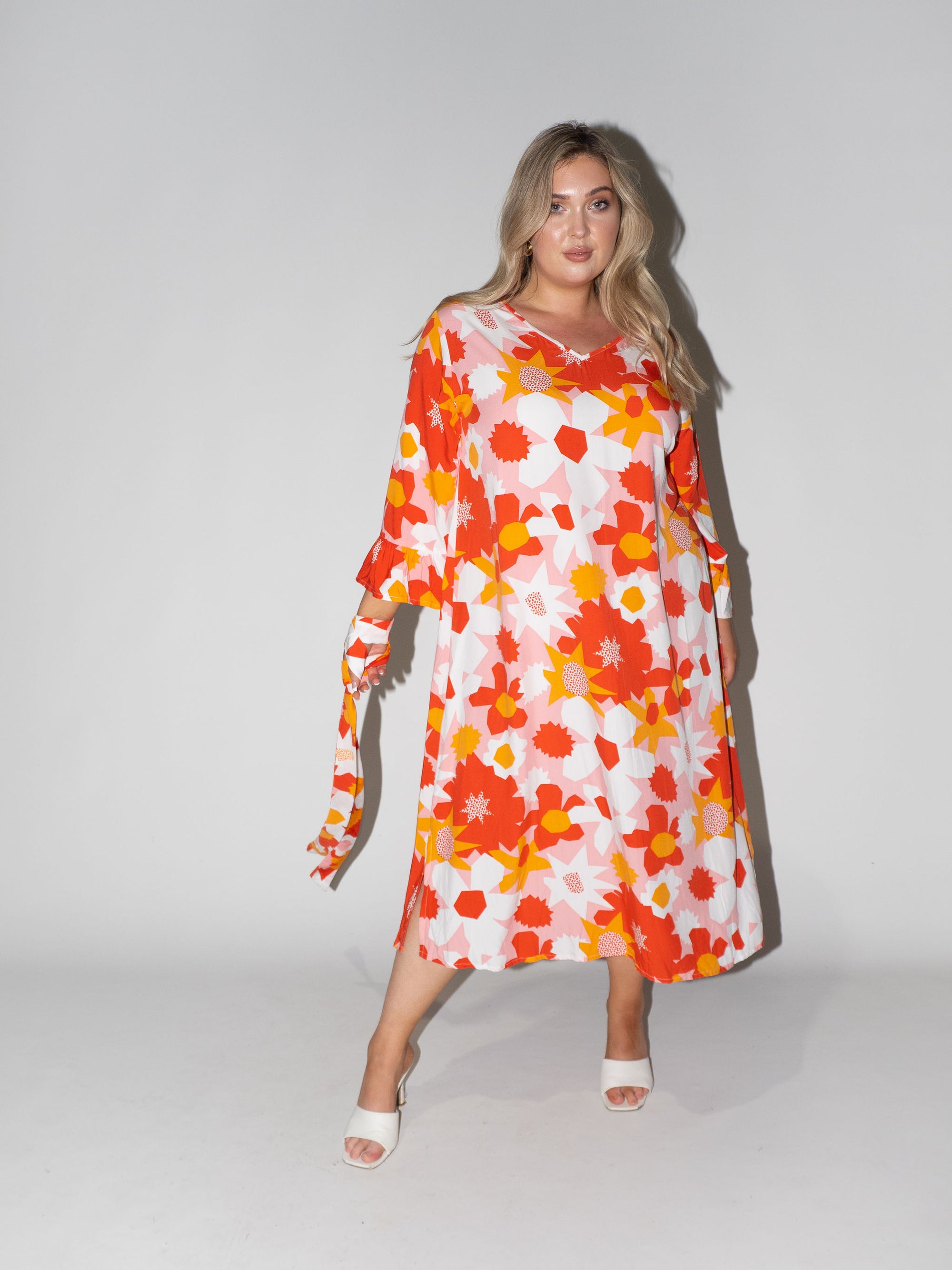 Flower Power Charlotte Dress in Pink