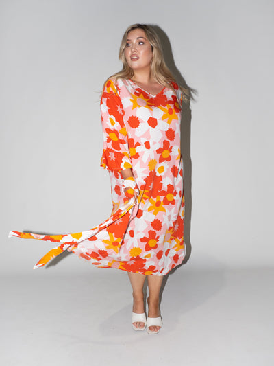 Flower Power Charlotte Dress in Pink