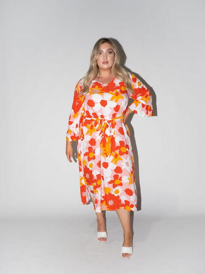 Flower Power Charlotte Dress in Pink