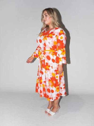 Flower Power Charlotte Dress in Pink