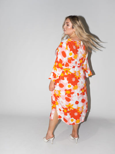 Flower Power Charlotte Dress in Pink