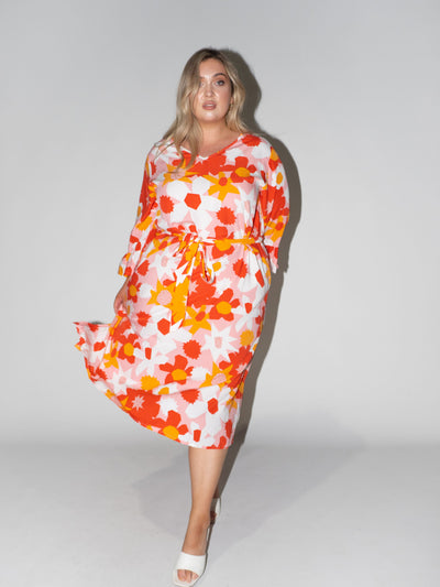 Flower Power Charlotte Dress in Pink