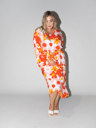Flower Power Charlotte Dress in Pink