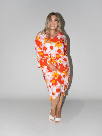Flower Power Charlotte Dress in Pink