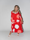 Clouds Charlotte Dress in Red