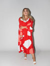 Clouds Charlotte Dress in Red