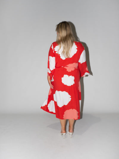 Clouds Charlotte Dress in Red