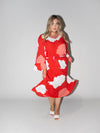 Clouds Charlotte Dress in Red