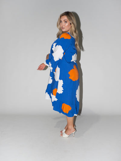 Clouds Queen Dress in Blue