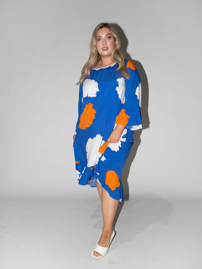 Clouds Queen Dress in Blue